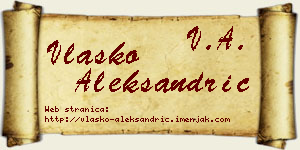Vlaško Aleksandrić vizit kartica